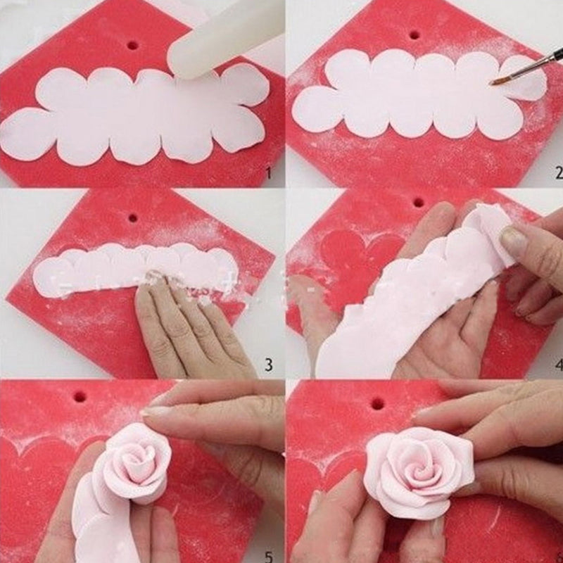 Peony Rose Flower Fondant Cutters 6-count