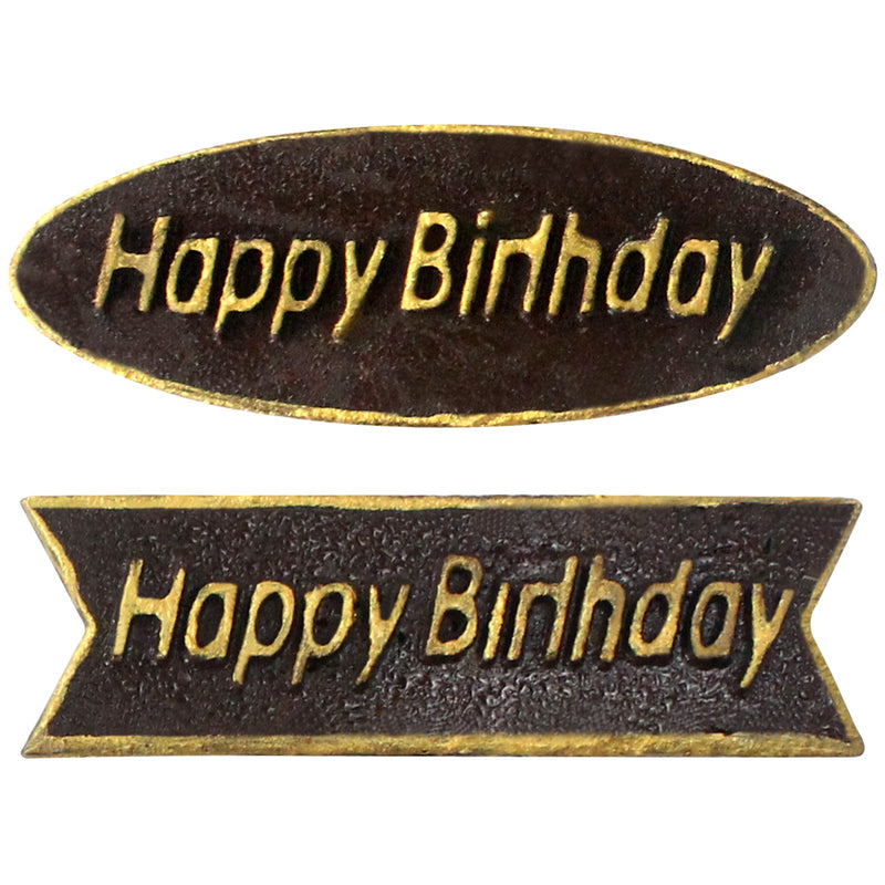 Happy Birthday Plaques Chocolate Plastic Mold