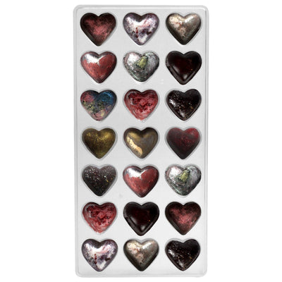 Hearts Chocolate Plastic Mold Bite Size 21 Cavity