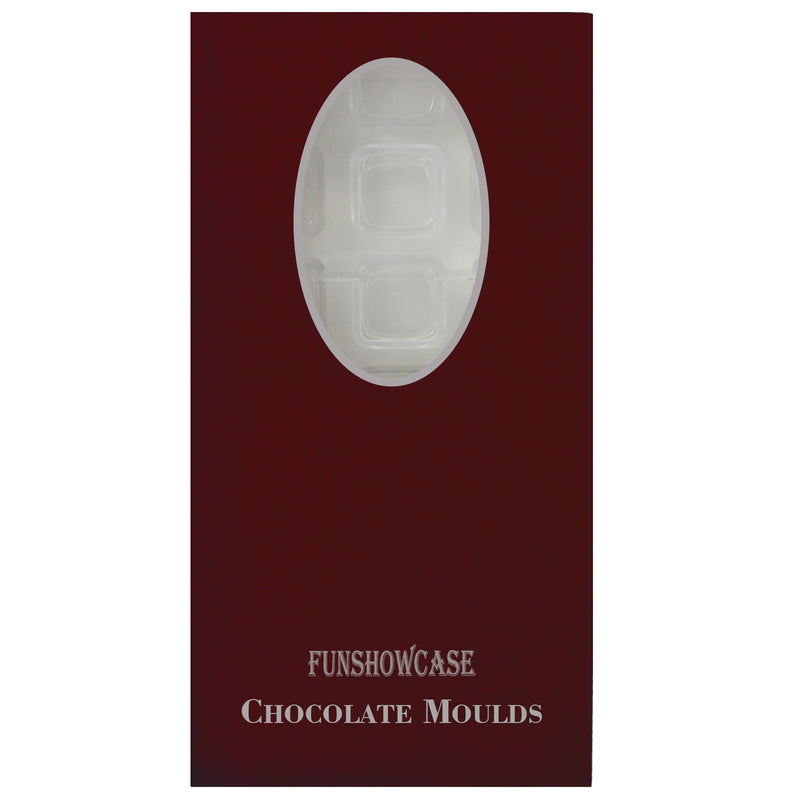 Curved Square Chocolate Plastic Mold Bite Size, 21 Cavity