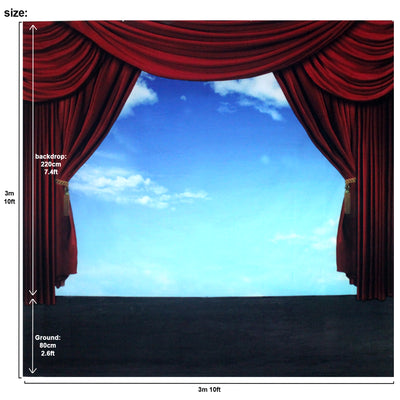 Musical Setting Stage Sky Backdrop Large 10x10 feet