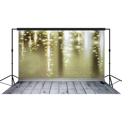 Star Sparkles Setting Backdrop Champagne Large 10x10 feet