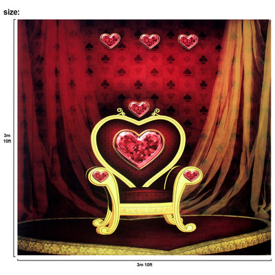 Vegas Casino Night Pokers Stage Backdrop Large 10x10 feet