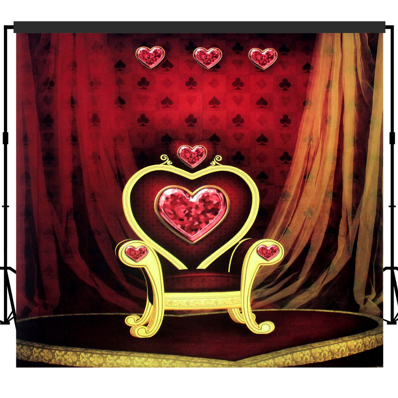 Vegas Casino Night Pokers Stage Backdrop Large 10x10 feet