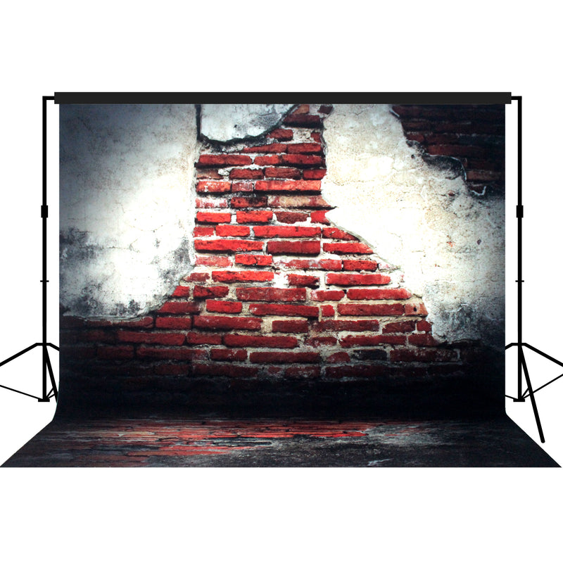 Vintage Red Brick Wall Backdrop Large 10x10feet