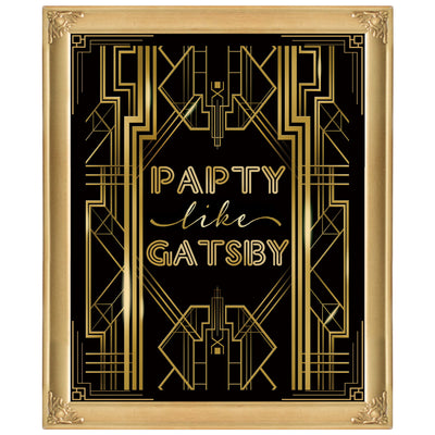 Roaring 20s Art Deco Poster| Party Like Gatsby|16x12inch A3
