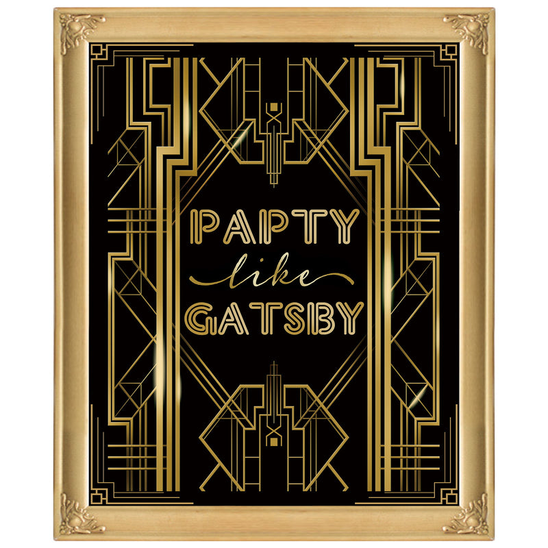 Roaring 20s Art Deco Poster| Party Like Gatsby|16x12inch A3