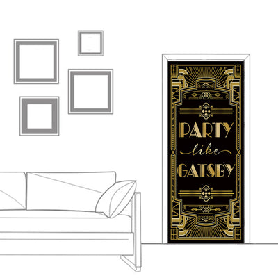 Roaring 20s Grandeur Door Cover|Party like Gatsby|72x30inch