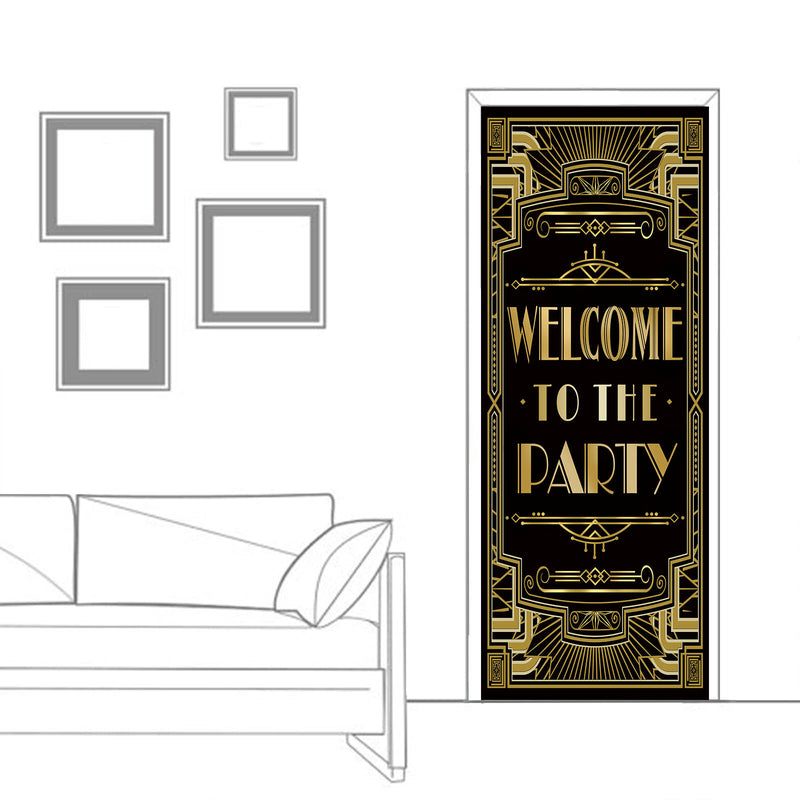 Roaring 20s Gatsby Door Cover|Welcome to the Party|72x30inch