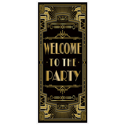 Roaring 20s Gatsby Door Cover|Welcome to the Party|72x30inch