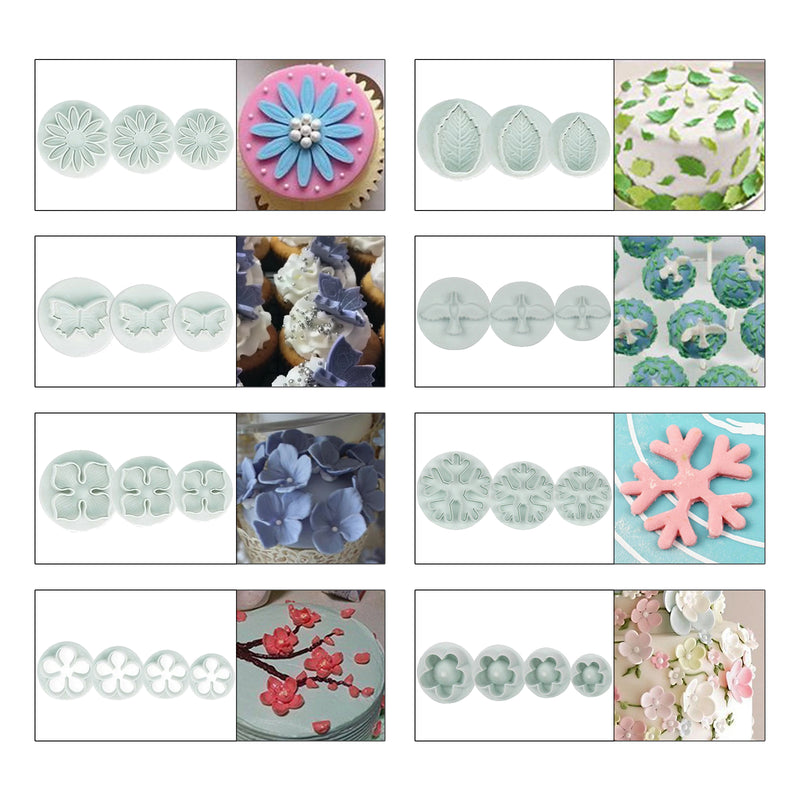 Fondant Cake Decorating Kit 102-count Cutters|Modeling Tools|Roller| Smoother|Alphabet