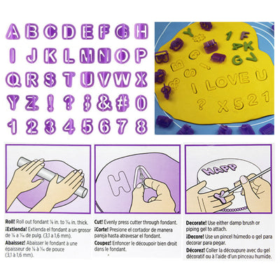 Fondant Cake Decorating Kit 102-count Cutters|Modeling Tools|Roller| Smoother|Alphabet