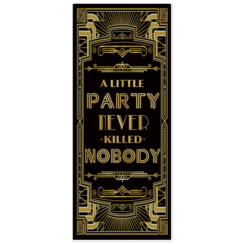 Roaring 20s Gatsby Door Cover|A Little Party Never Killed Nobody|72x30inch