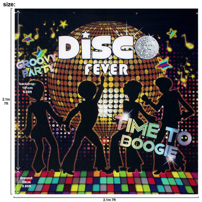 Disco Party Backdrop 7x7 feet