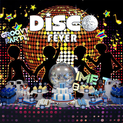 Disco Party Backdrop 7x7 feet