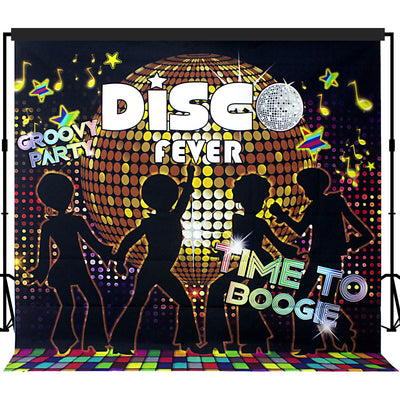 Disco Party Backdrop 7x7 feet