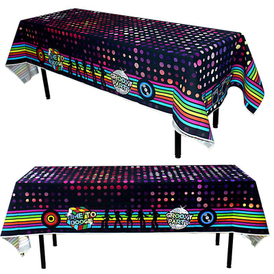 Disco Party Tablecloth 108x54inch