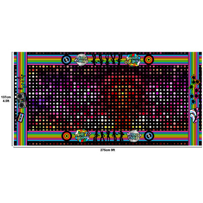 Disco Party Tablecloth 108x54inch