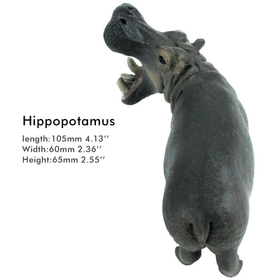 Roaring Hippopotamus Figure Height 2.7-inch