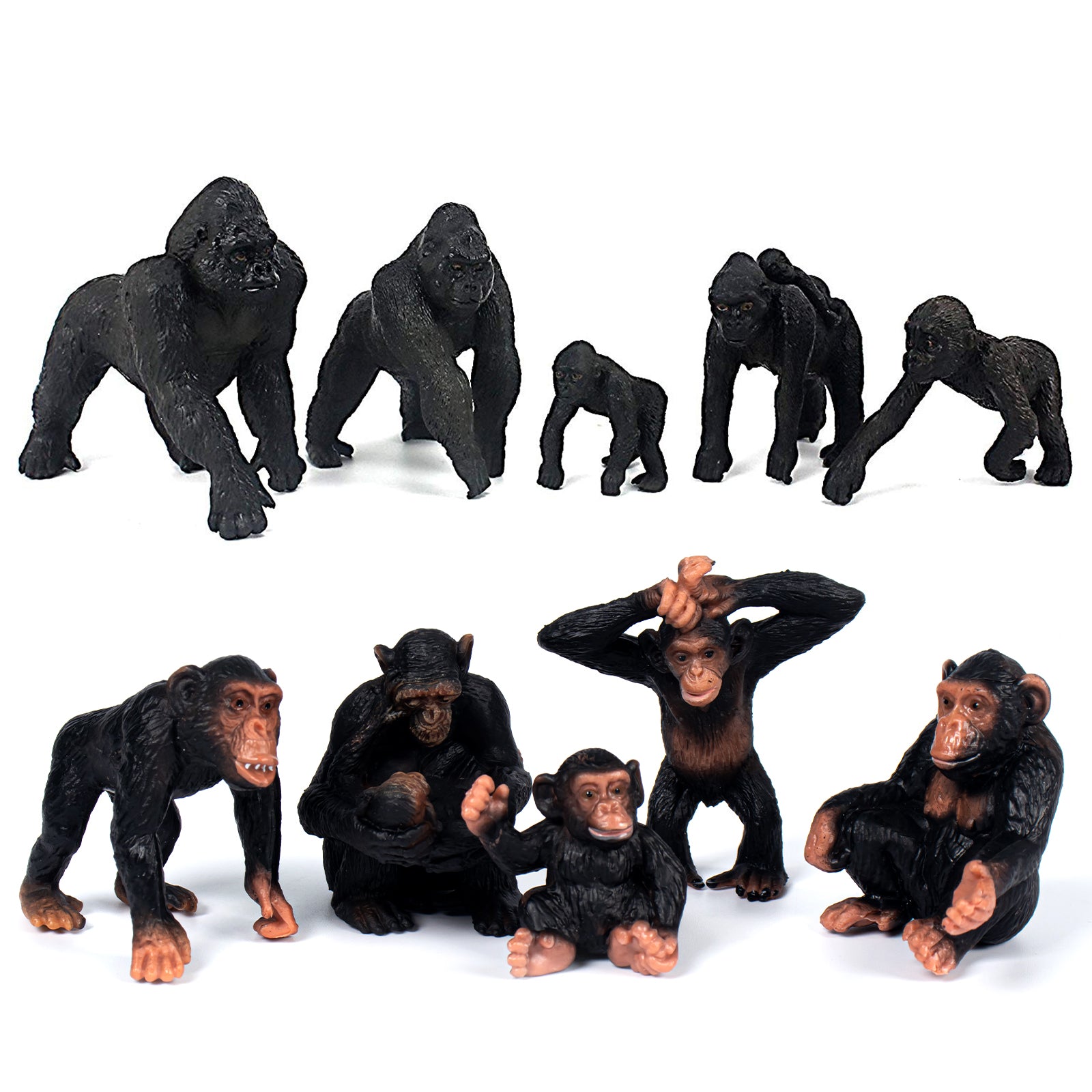 Chimpanzees and Gorilla Figure 10-count – FUNSHOWCASE