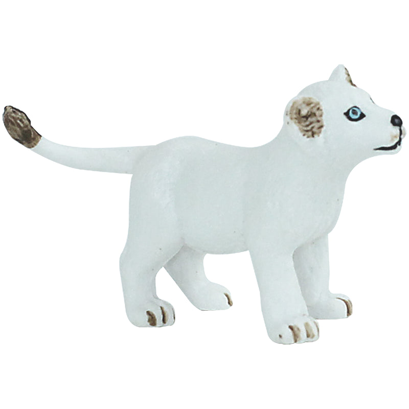 Running White Lion Cub Figure Height 1.6-inch