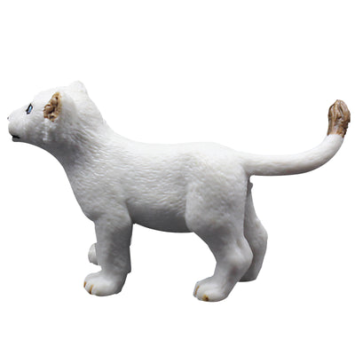 Running White Lion Cub Figure Height 1.6-inch