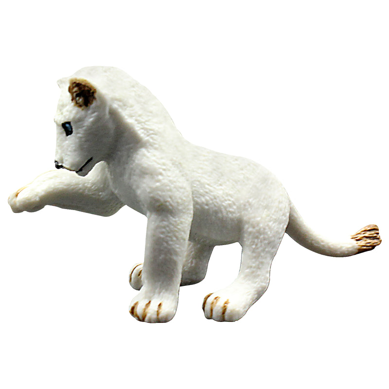 Playing White Lion Cub Figure Height 1.6-inch