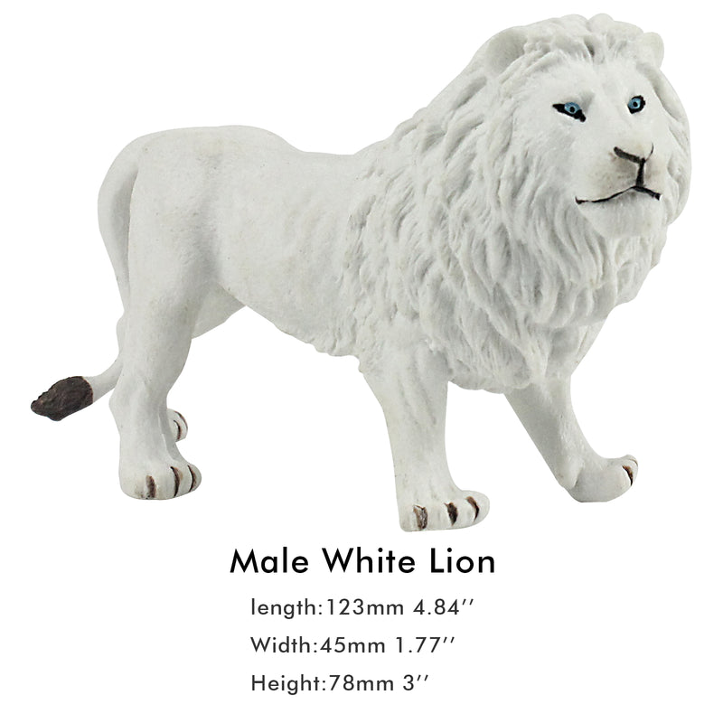 Male White Lion Figure Height 3.1-inch