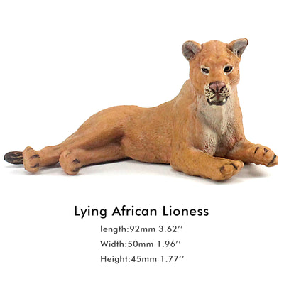 Lying Female Lion Figure Height 1.8-inch