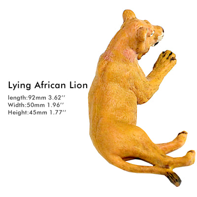 Lying Female Lion Figure Height 1.8-inch