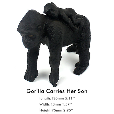 Female Gorilla Carries Her Son Figure Height 2.6-inch