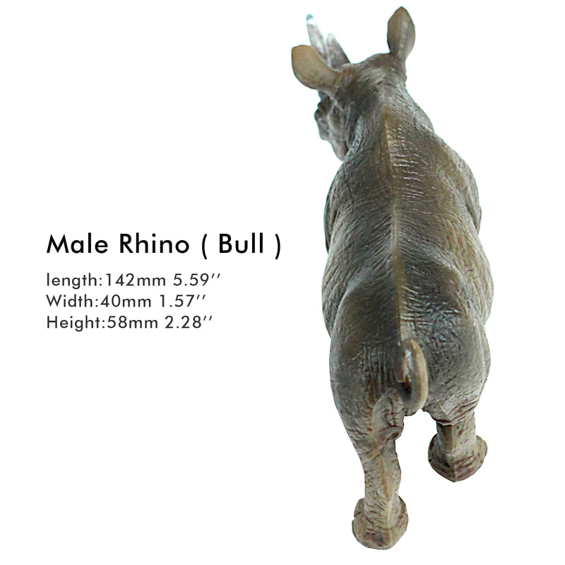 Male Rhino Bull Figure Height 2.4-inch