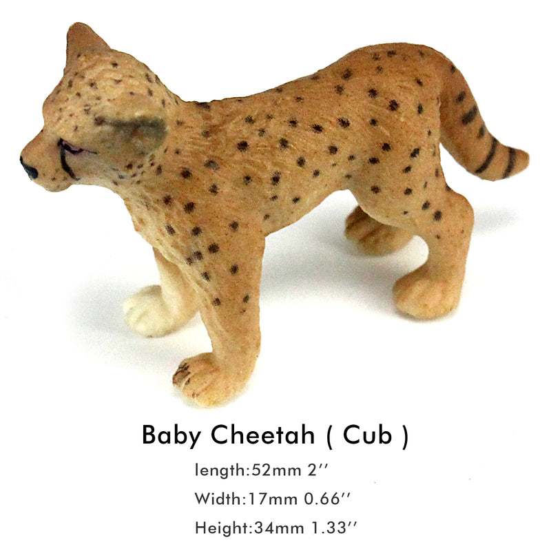 Baby Cheetah Cub Figure Height 1.6-inch