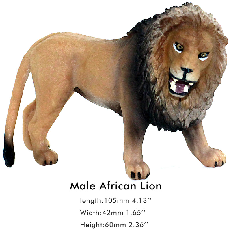 Male Lion Roaring Figure Height 2.8-inch