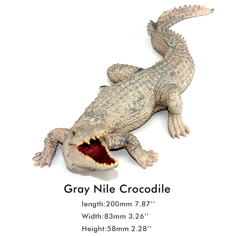 Gray Nile Crocodile Figure Height 2.4-inch