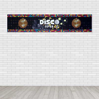 Disco Party Table Runner Rectangle 60x12inch