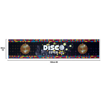 Disco Party Table Runner Rectangle 60x12inch