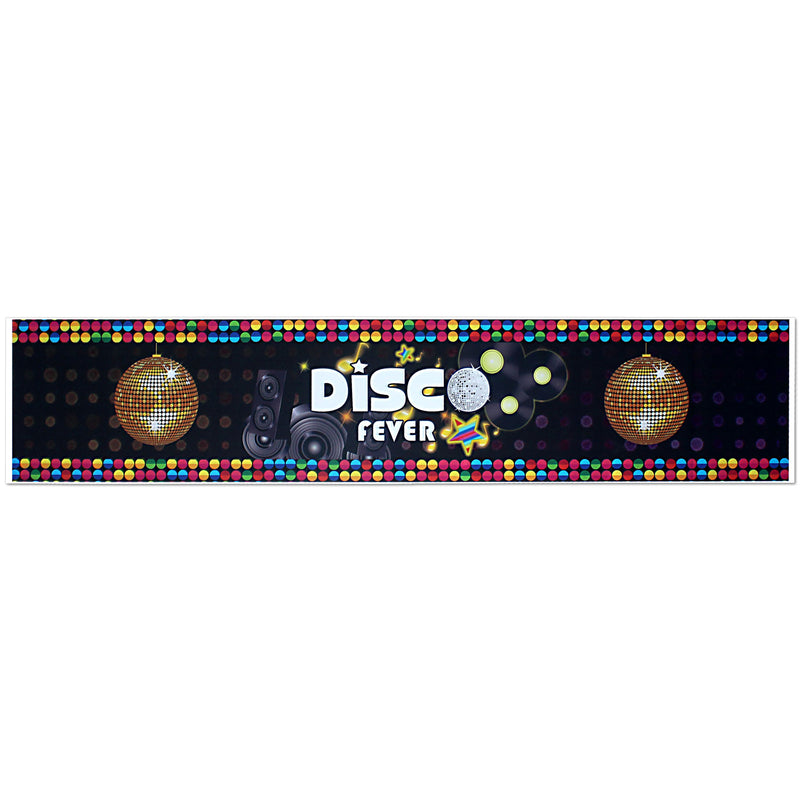 Disco Party Table Runner Rectangle 60x12inch