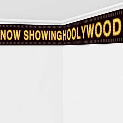 Hollywood Prepasted Filmstrip Movie Night Party Wall Mural 59.8x11.8inch