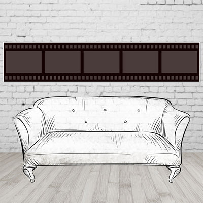 Blank DIY Prepasted Filmstrip Movie Night Party Wall Mural 59.8x11.8inch