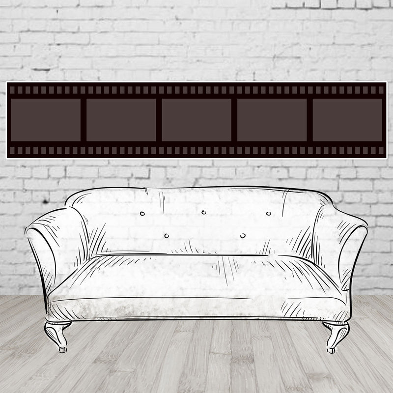 Blank DIY Prepasted Filmstrip Movie Night Party Wall Mural 59.8x11.8inch