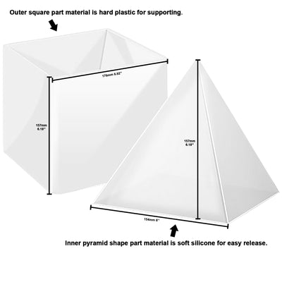 Pyramid Resin Epoxy Mold Extra Large 6x6inch