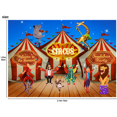 Carnival Circus Backdrop 5x7feet