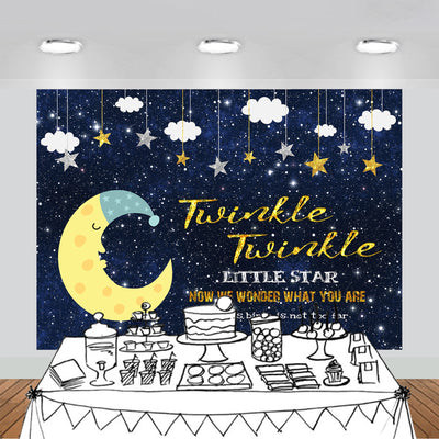 Twinkle Little Star Baby Shower Gender Reveal Backdrop 7x5 feet