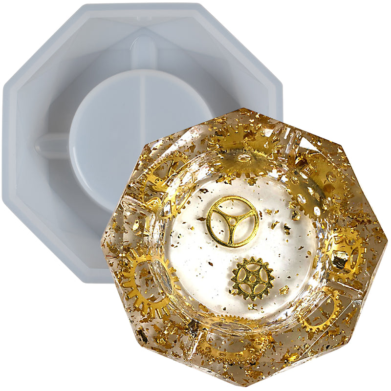 Ashtray Resin Silicone Mold 6.3inch Octagon