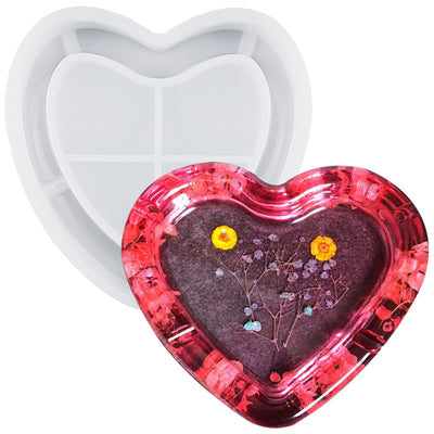 Ashtray Resin Silicone Mold 6.3inch Heart