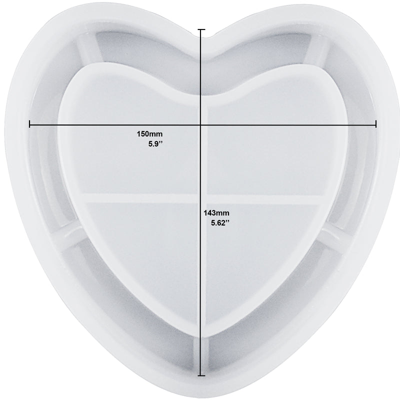 Ashtray Resin Silicone Mold 6.3inch Heart