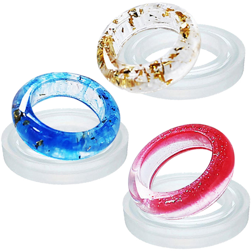 Ring Silicone Mold Set for UV Resin Epoxy Liquid Clay Jewelry Making
