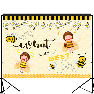 What will It Bee Backdrop Baby Shower|Gender Reveal 7x5 feet