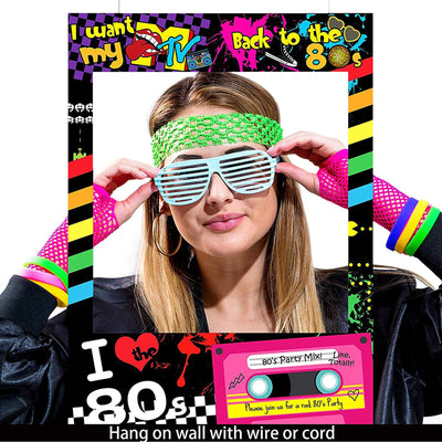 I love 80s Photo Booth Frame I Want My MTV 23x17inch